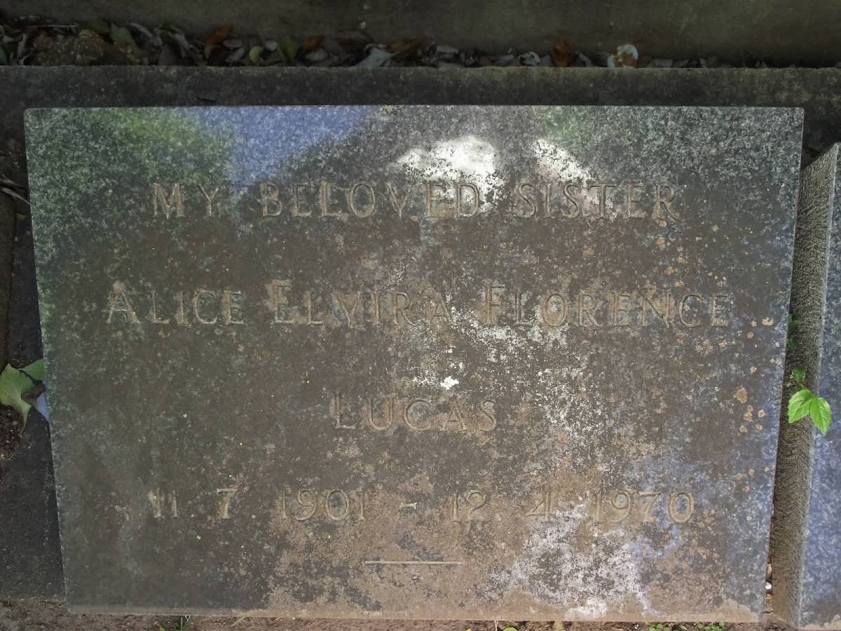 LUCAS Alice Elvira Florence 1901-1970