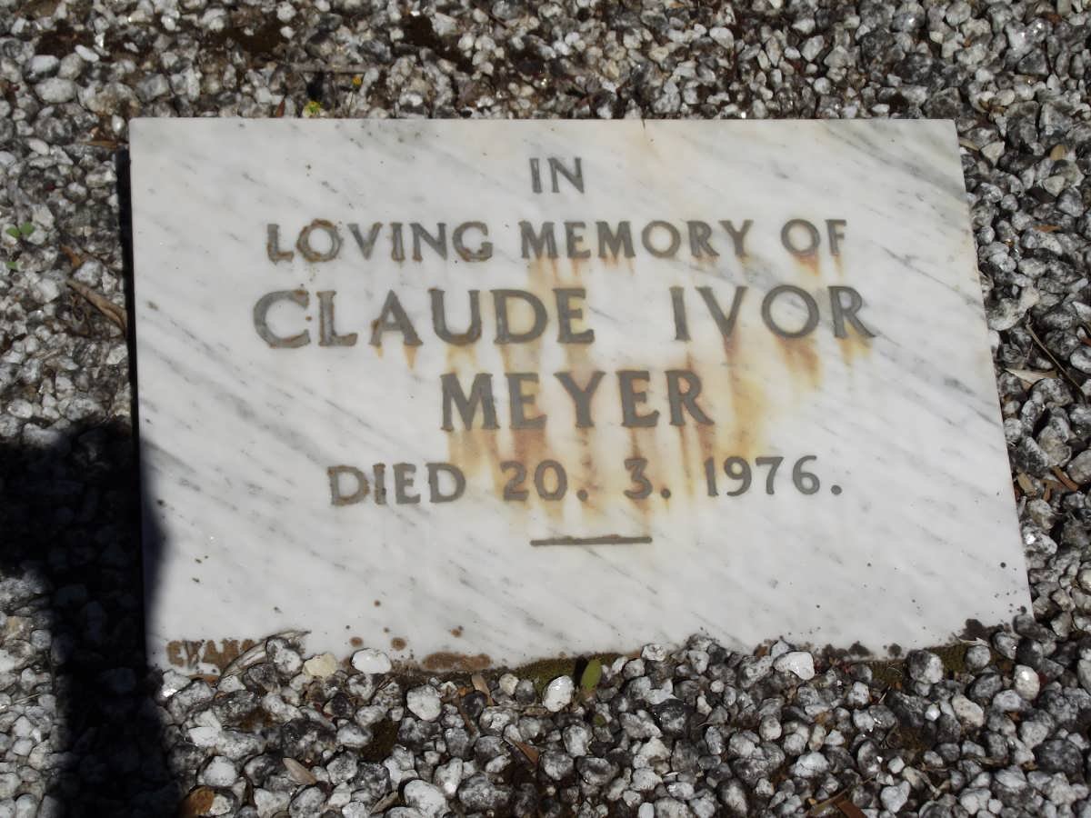 MEYER Claude Ivor -1976