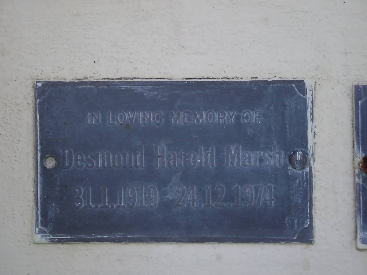 MARSH Desmond Harold 1919-1974