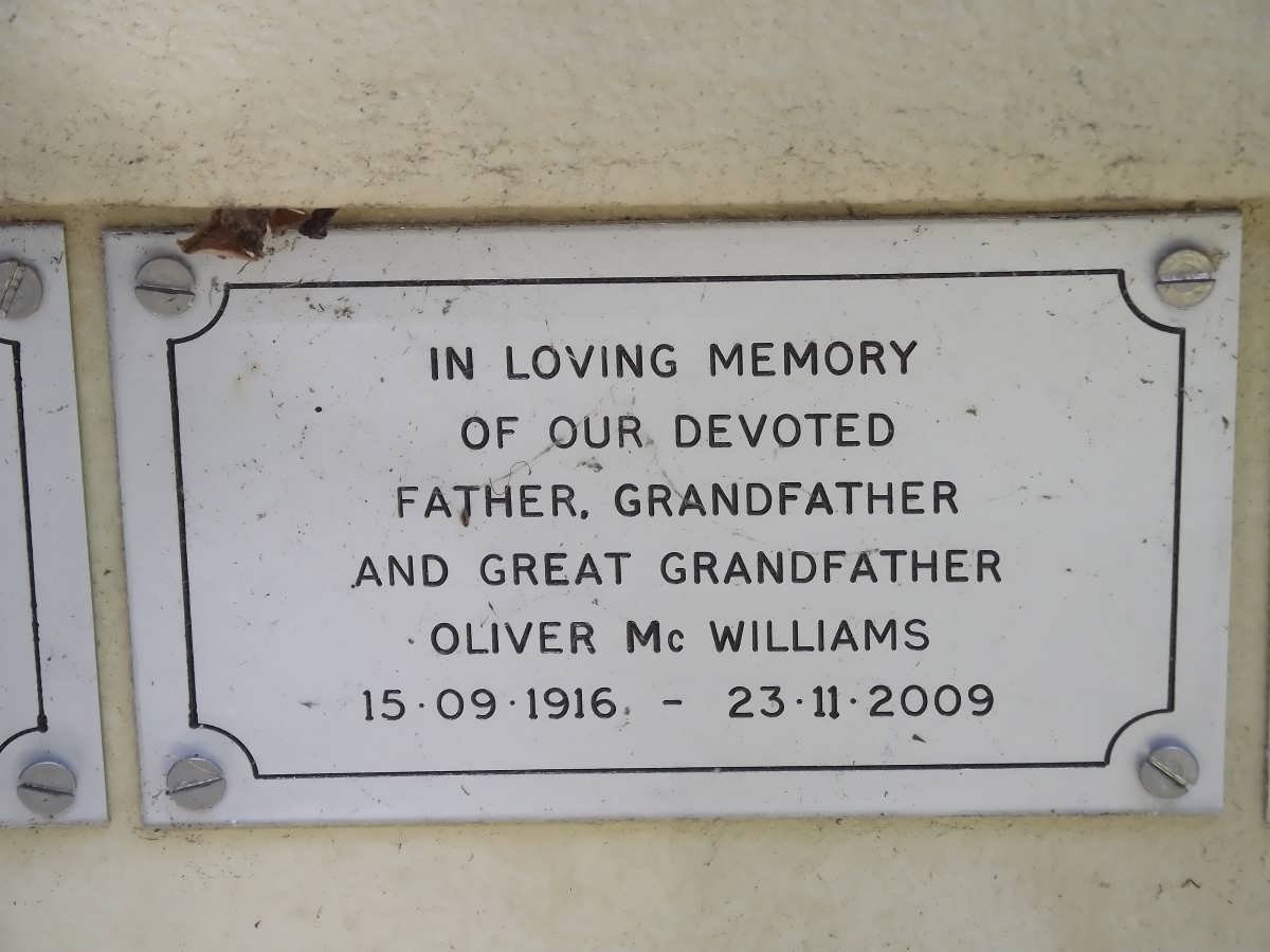 Mc WILLIAMS Oliver 1916-2009