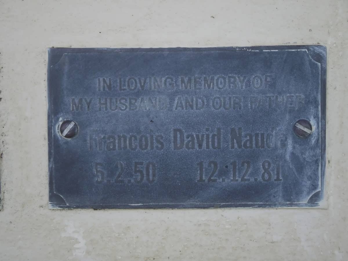 NAUDE Francois David 1950-1981 