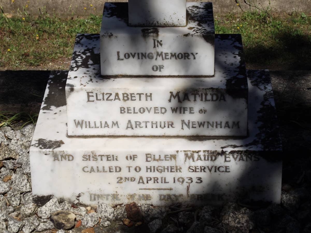NEWNHAM Elizabeth Matilda nee EVANS -1933
