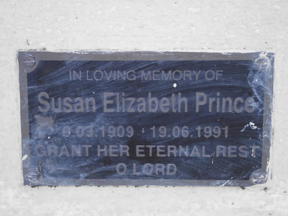 PRINCE Susan Elizabeth 1909-1991