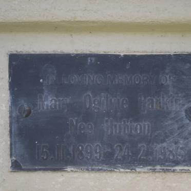 PARKIN Mary Ogilvie nee HUTTON 1899-1985
