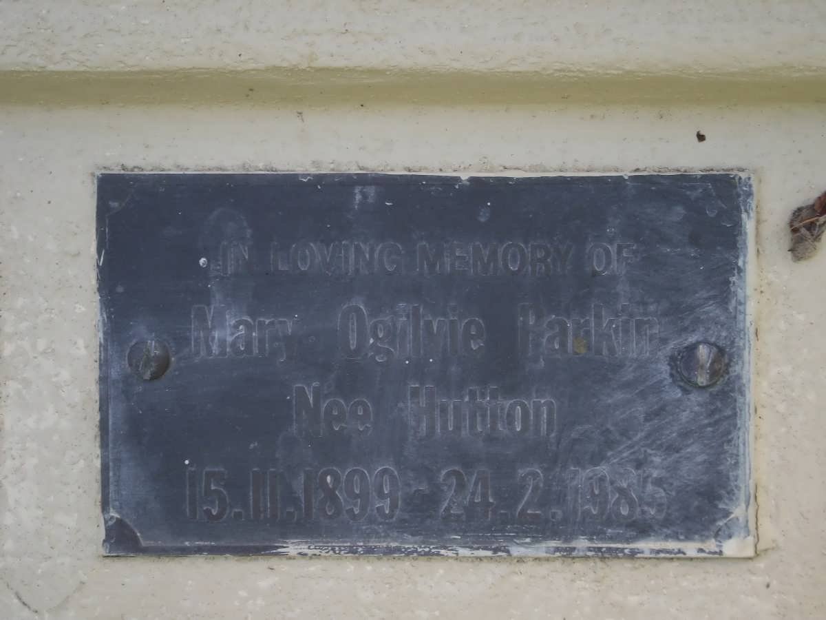 PARKIN Mary Ogilvie nee HUTTON 1899-1985
