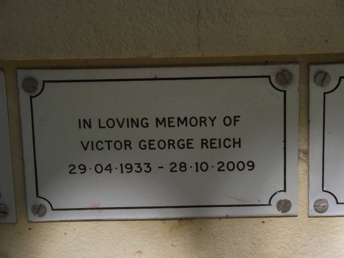 REICH Victor George 1933-2009