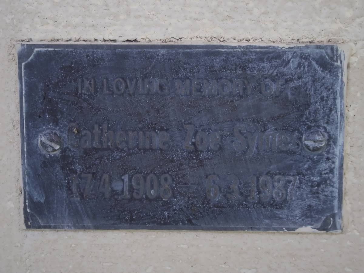 SYMES Catherine Zoë 1908-1987