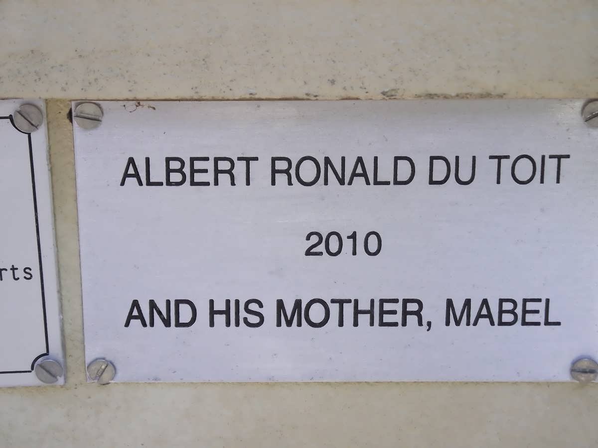 TOIT Albert Ronald, du -2010 :: DU TOIT Mabel
