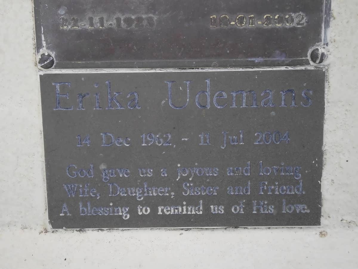 UDEMANS Erika 1962-2004