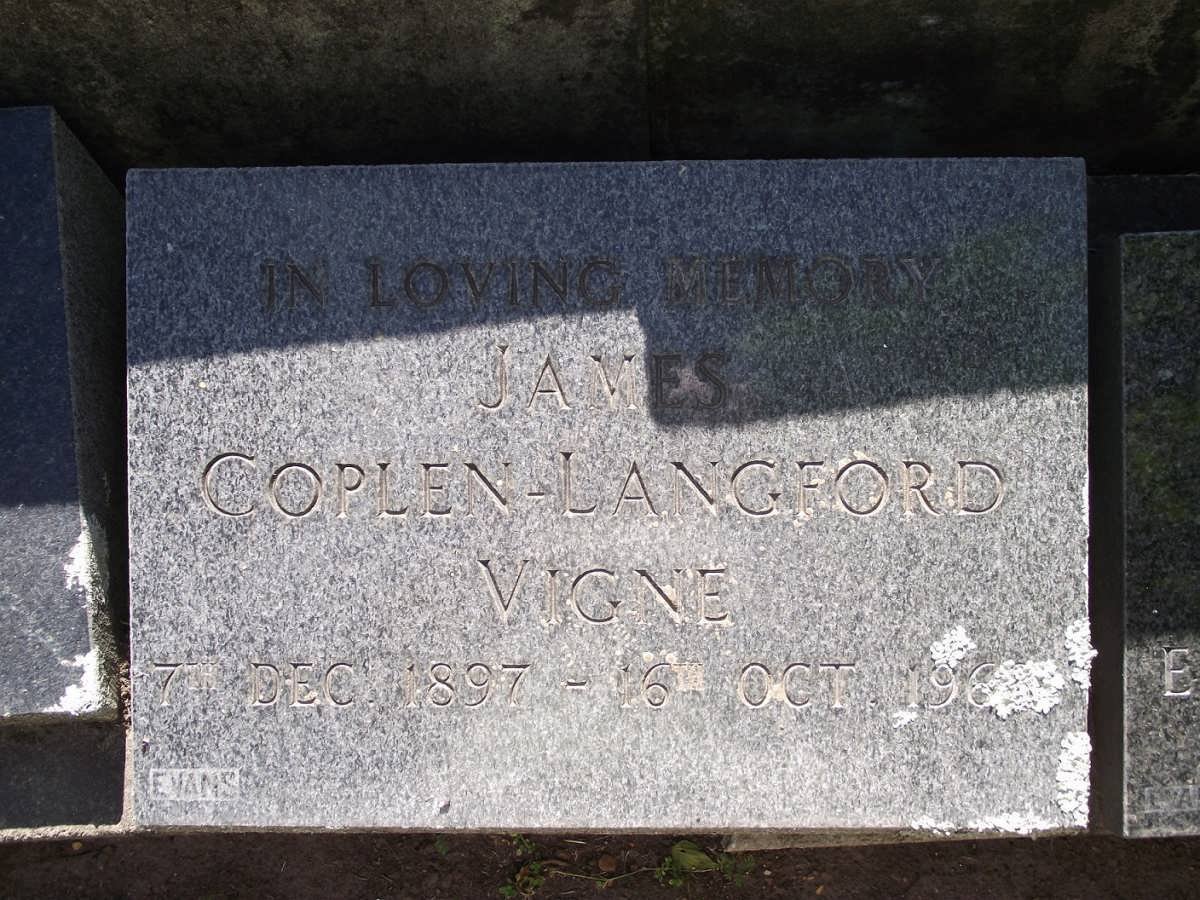 VIGNE James Coplen-Langford 1897-1968