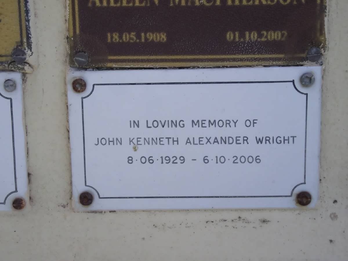 WRIGHT John Kenneth Alexander 1929-2006