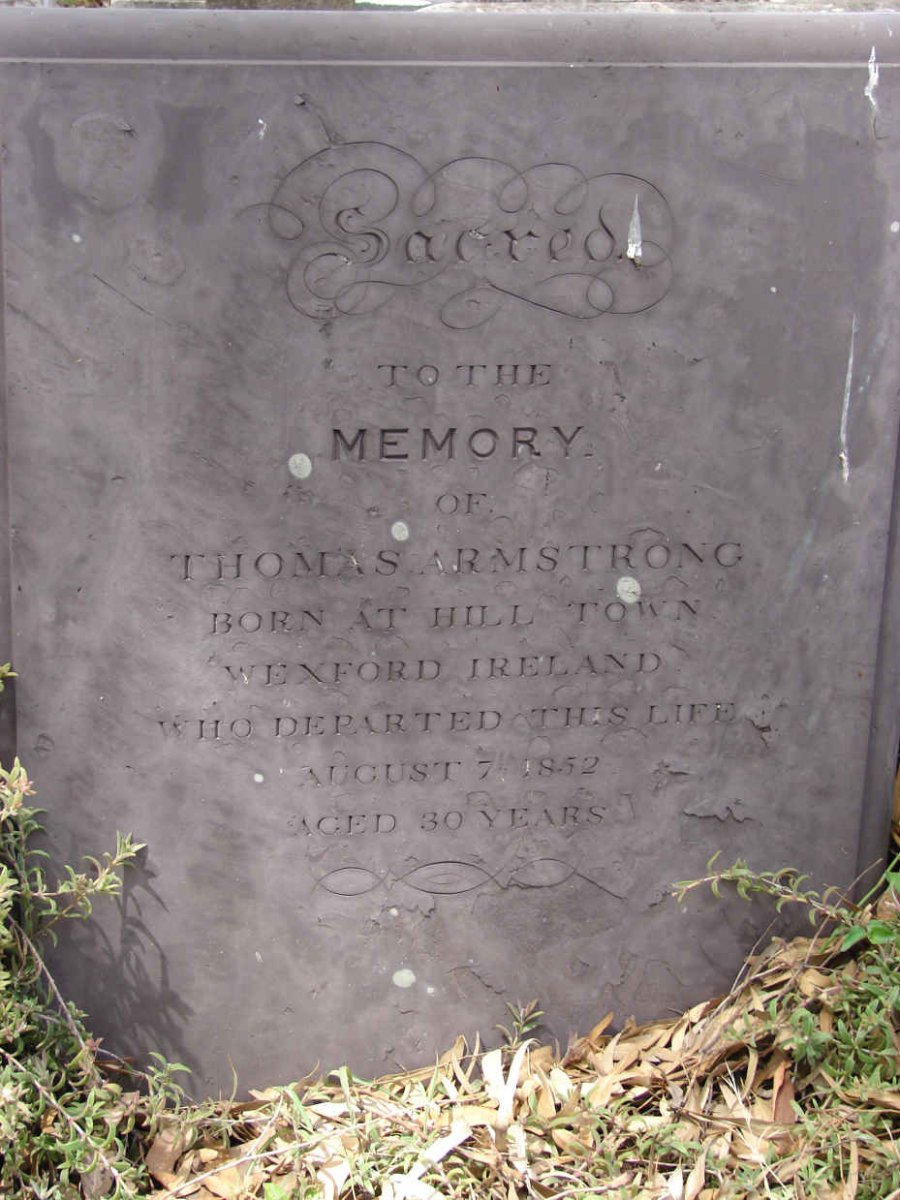ARMSTRONG Thomas -1852