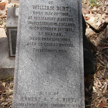 BIRT William 1802-1871 :: BIRT Ernest A.T.S. 1853-1885