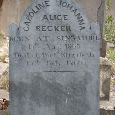 BECKER Caroline Johanna Alice 1865-1866