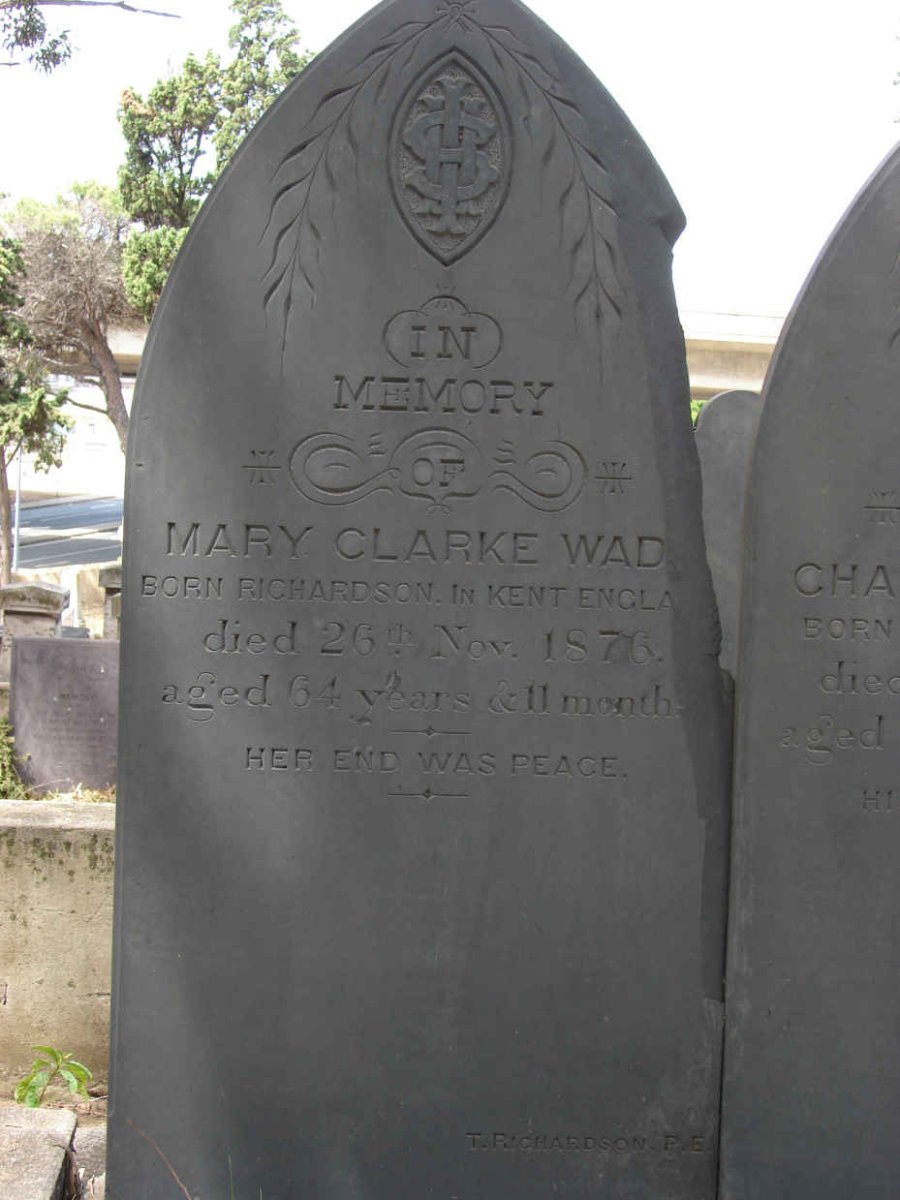 CLARKE Charles E. -1875 :: ? WAD? Mary Clarke -1876