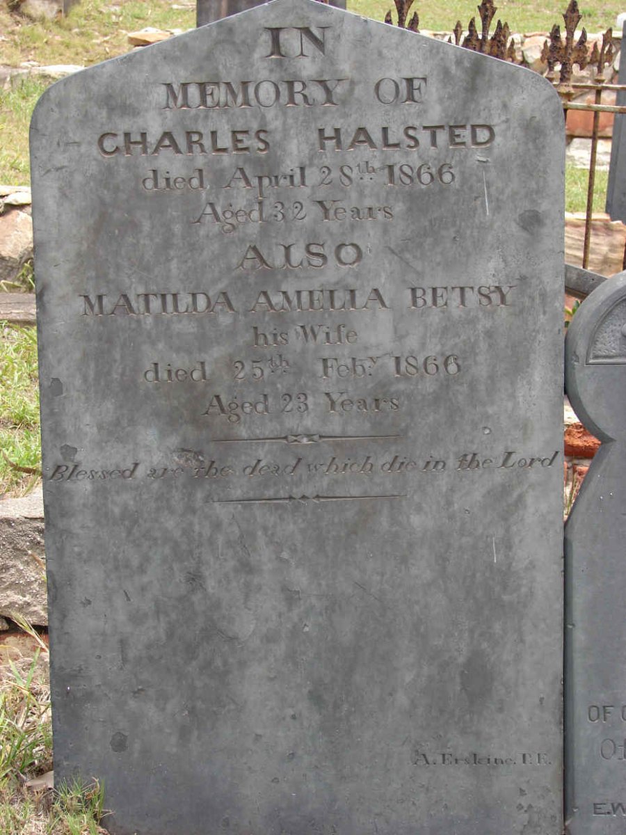 HALSTED Charles -1866 &amp;  Matilda Amelia Betsy -1866
