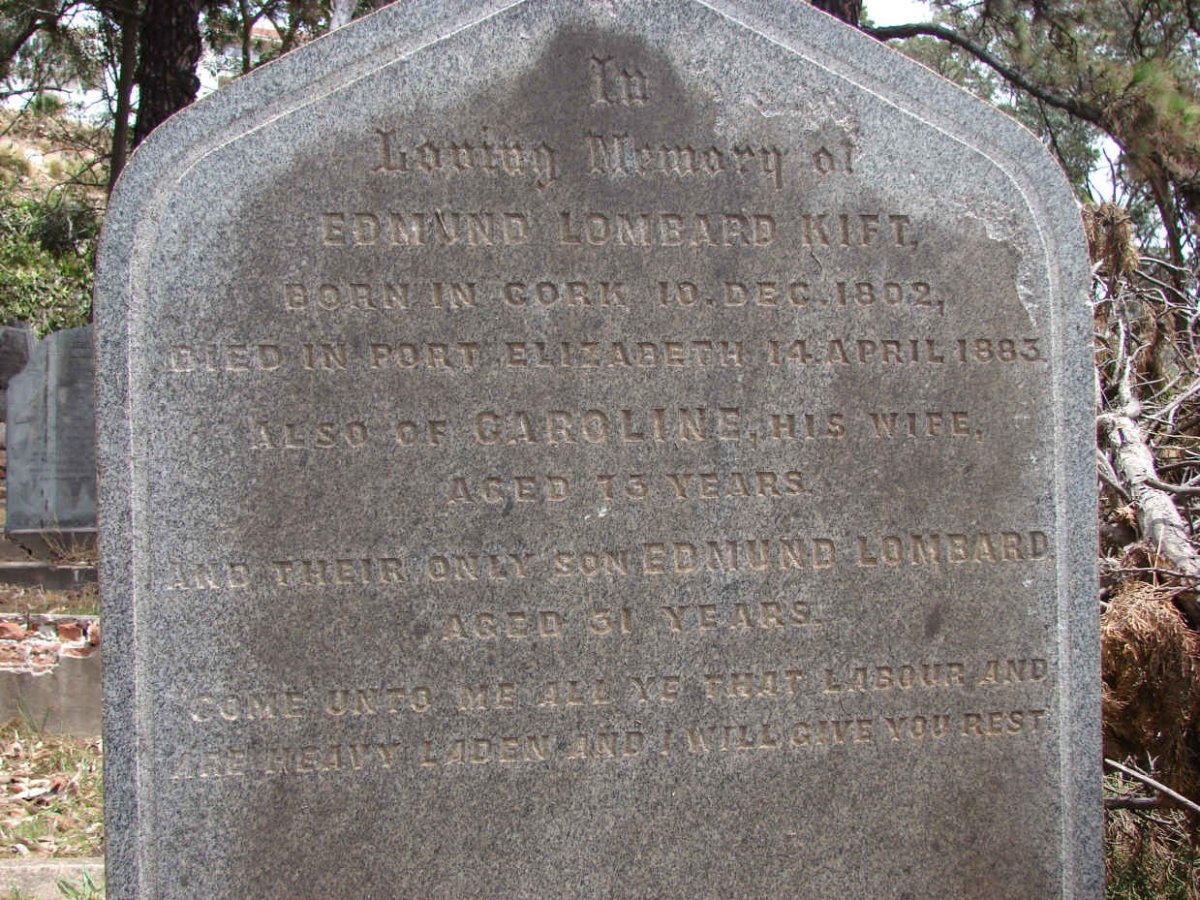 KIFT Edmund Lombard 1802-1883 &amp; Caroline :: KIFT Edmund Lombard