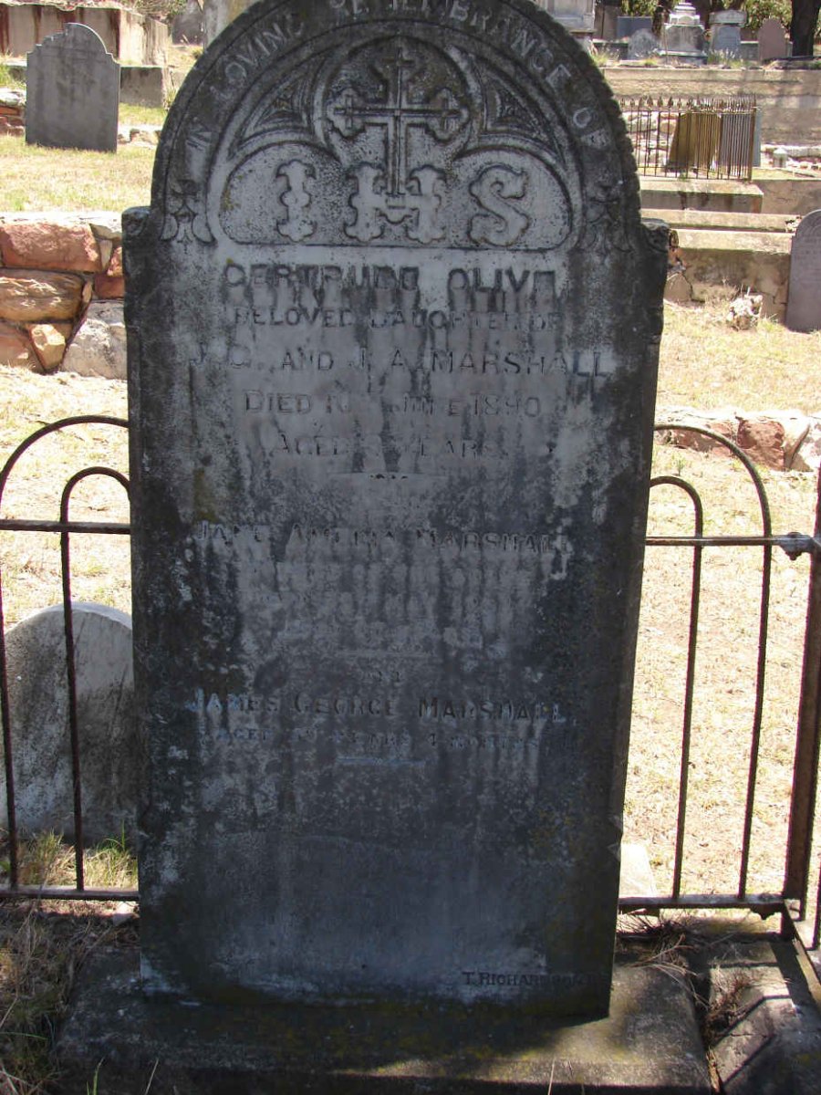 MARSHALL James George -?? :: MARSHALL Jane A. -?? :: MARSHALL ? Gertrude Olive -1890