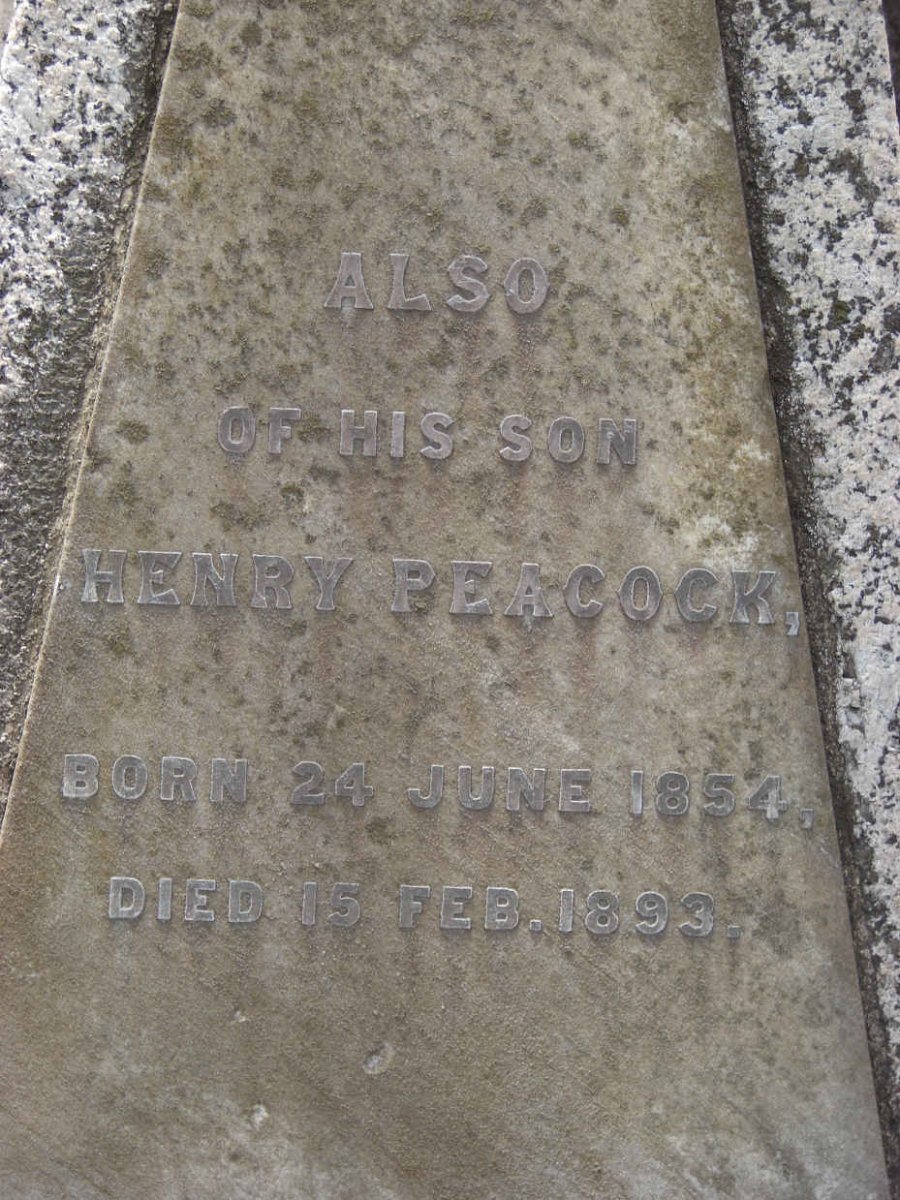 PEACOCK Henry 1854-1893