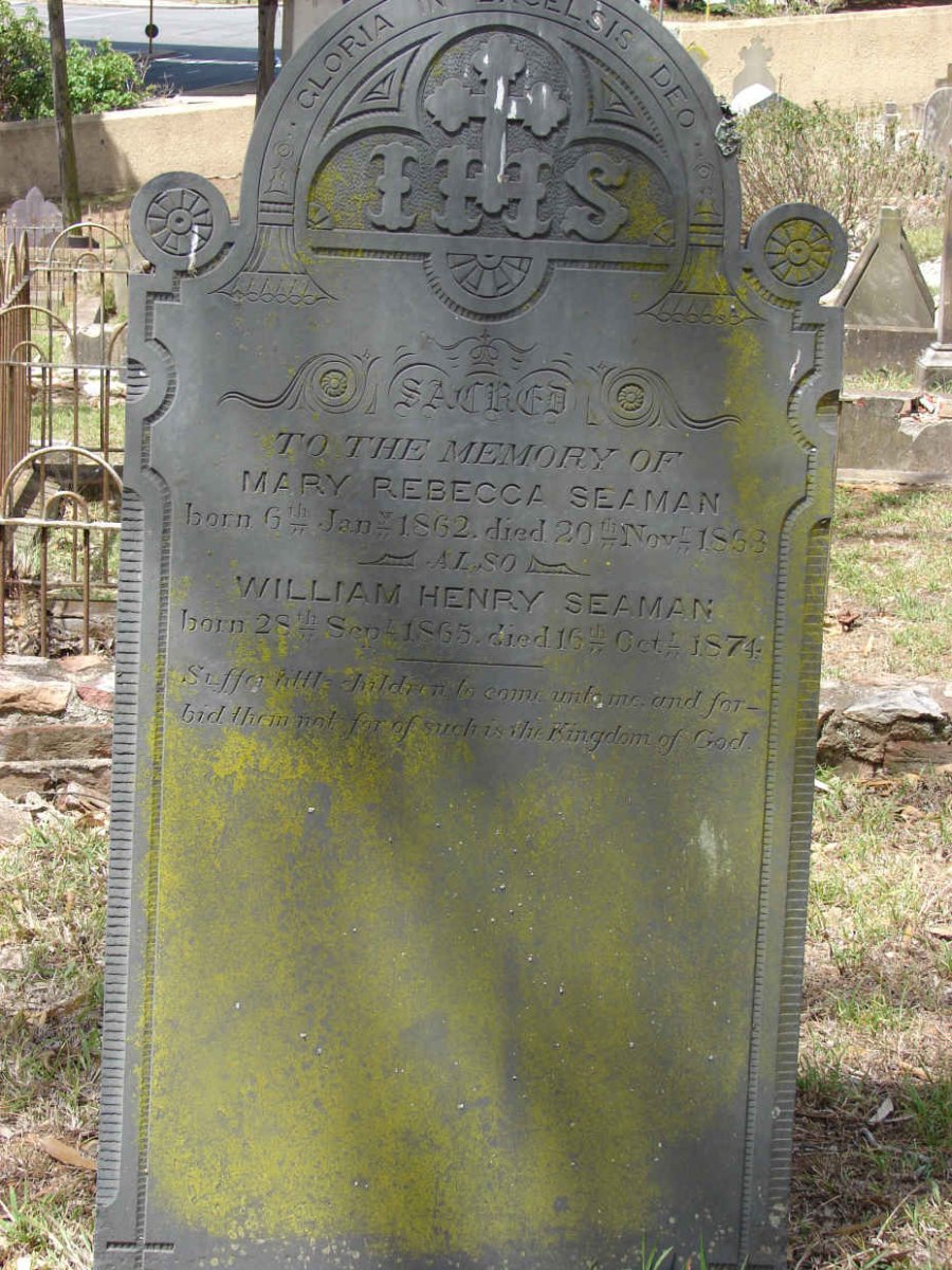 SEAMAN Mary Rebecca 1862-1863 :: SEAMAN William Henry 1865-1874