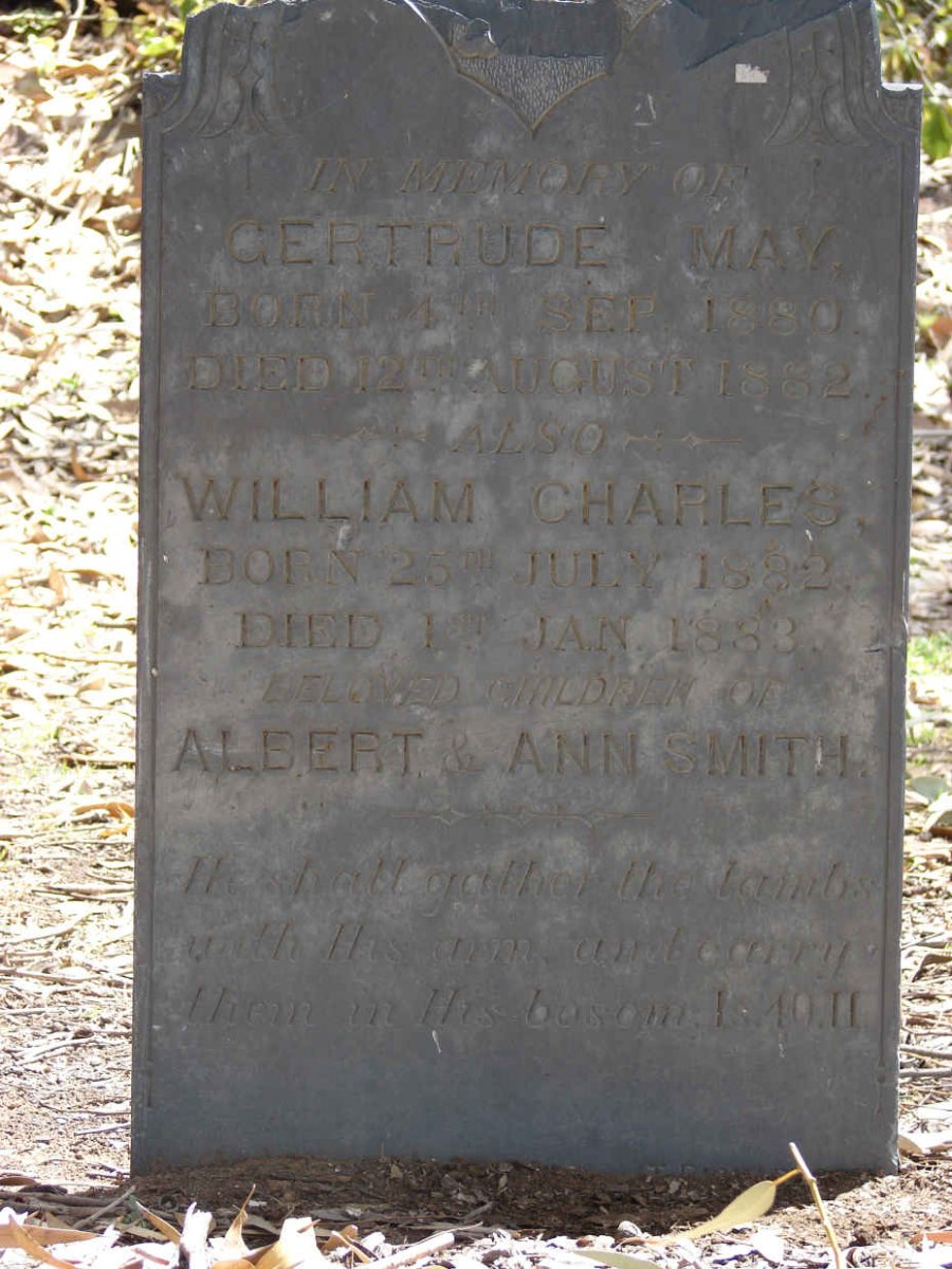 SMITH Gertrude May 1880-1882 :: SMITH William Charles 1882-1883