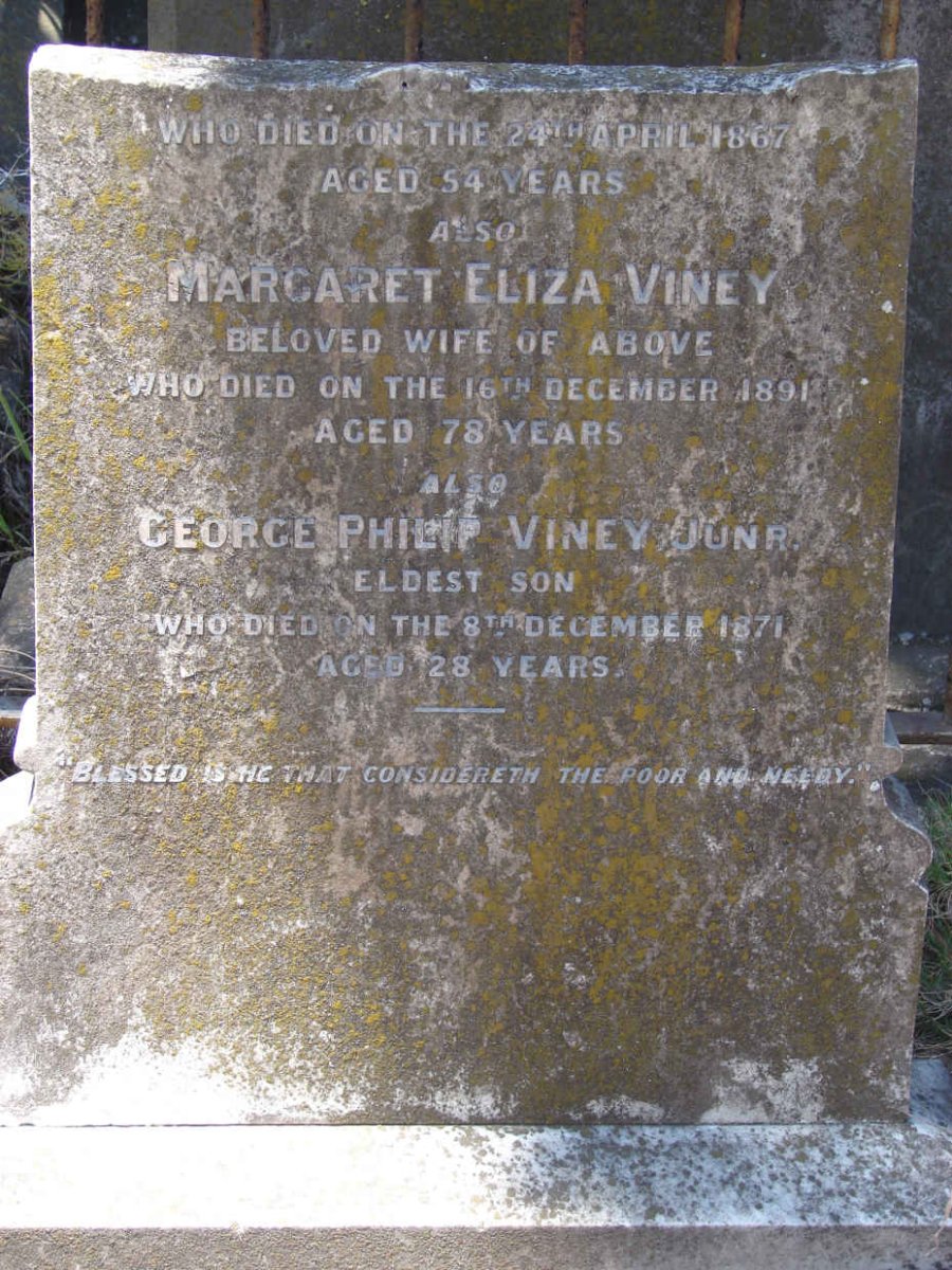 VINEY ? -1867 &amp; Margaret Eliza -1891 :: VINEY George Philip -1871