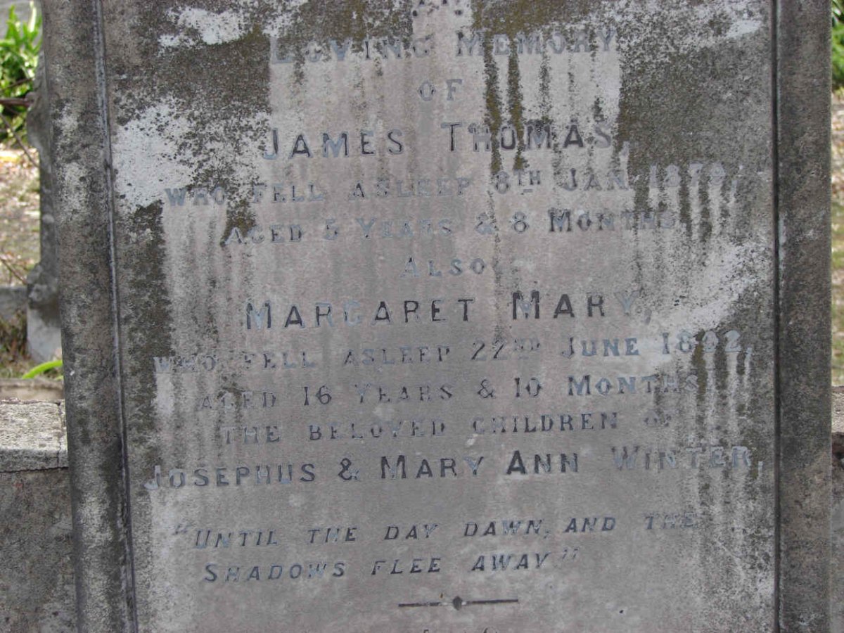 WINTER James Thomas -1879 :: WINTER Margaret Mary -1892