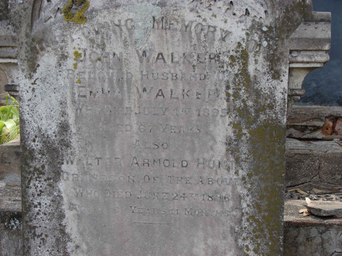 WALKER John -1895 :: HUNT Walter Arnold -1896
