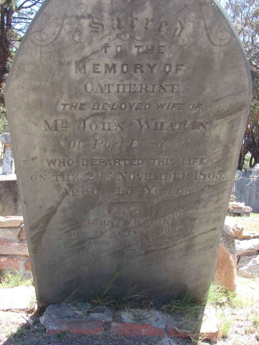 WHARIN John 1906 &amp; Catherine -1865