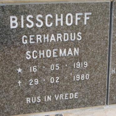 BISSCHOFF Gerhardus Schoeman 1919-1980