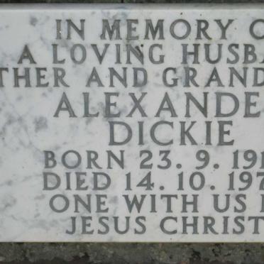 DICKIE Alexander 1915-1979