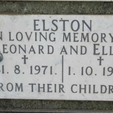 ELSTON Leonard -1971 &amp; Ellen -1962