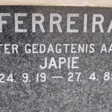 FERREIRA Japie 1919-1989