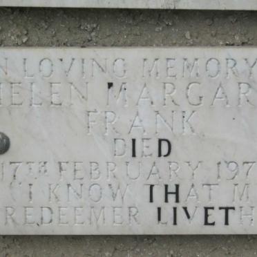 FRANK Helen Margaret -1970