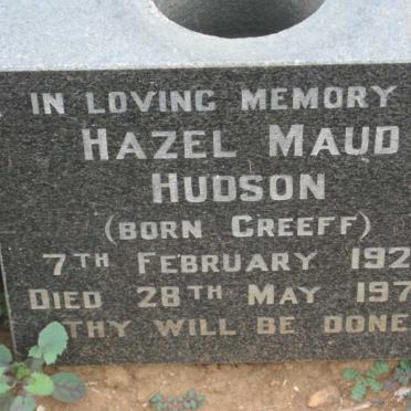 HUDSON Hazel Maud nee GREEFF 1926-1972