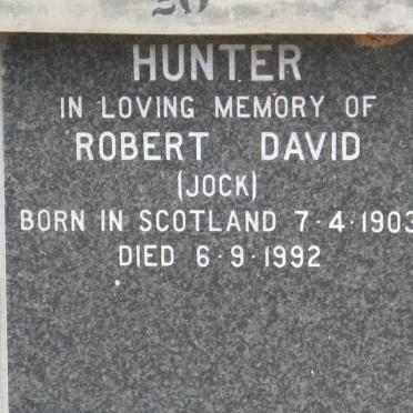 HUNTER Robert David 1903-1992