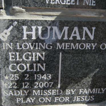 HUMAN Elgin Colin 1943-2007