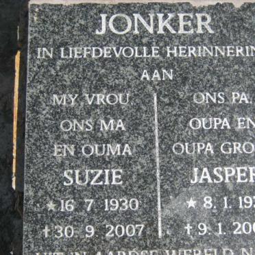 JONKER Jasper 1935-2009 &amp; Suzie 1930-2007