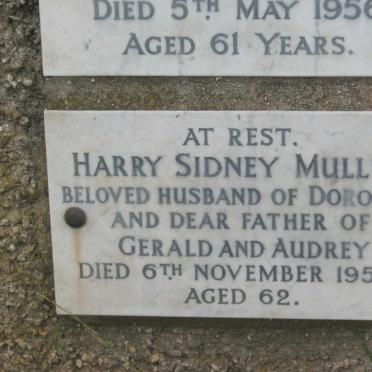 MULLER Harry Sidney -1956