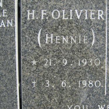 OLIVIER H.F. 1930-1980