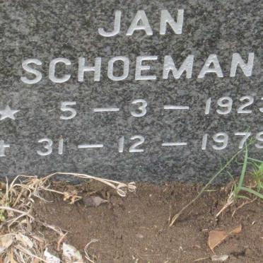 SCHOEMAN Jan 1923-1979