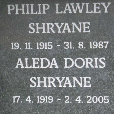 SHRYANE Philip Lawley 1915-1987 &amp; Aleda Doris 1919-2005