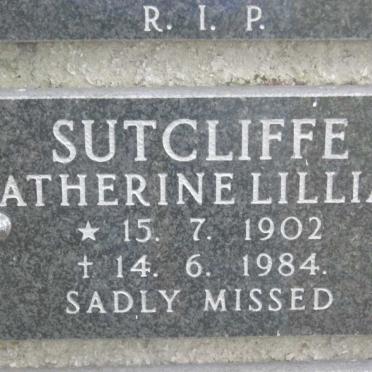 SUTCLIFFE Catherine Lillian 1902-1984