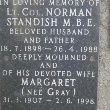 STANDISH Norman 1898-1988 &amp; Margaret GRAY 1907-1998