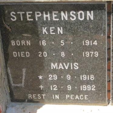 STEPHENSON Ken 1914-1979 &amp; Mavis 1918-1992
