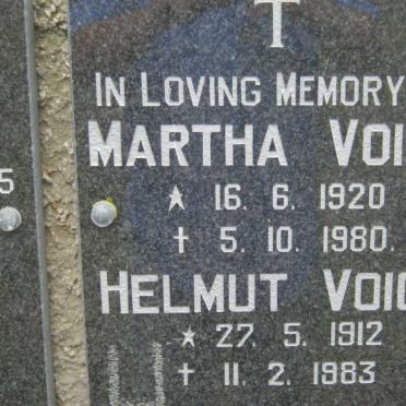 VOIGHT Helmut 1912-1983 &amp; Martha 1920-1980
