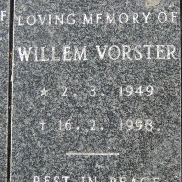 VORSTER Willem 1949-1998