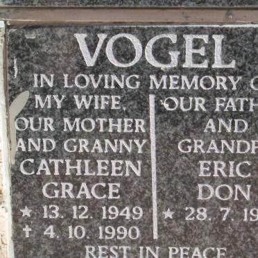 VOGEL Eric Don 1944- &amp; Cathleen Grace 1949-1990