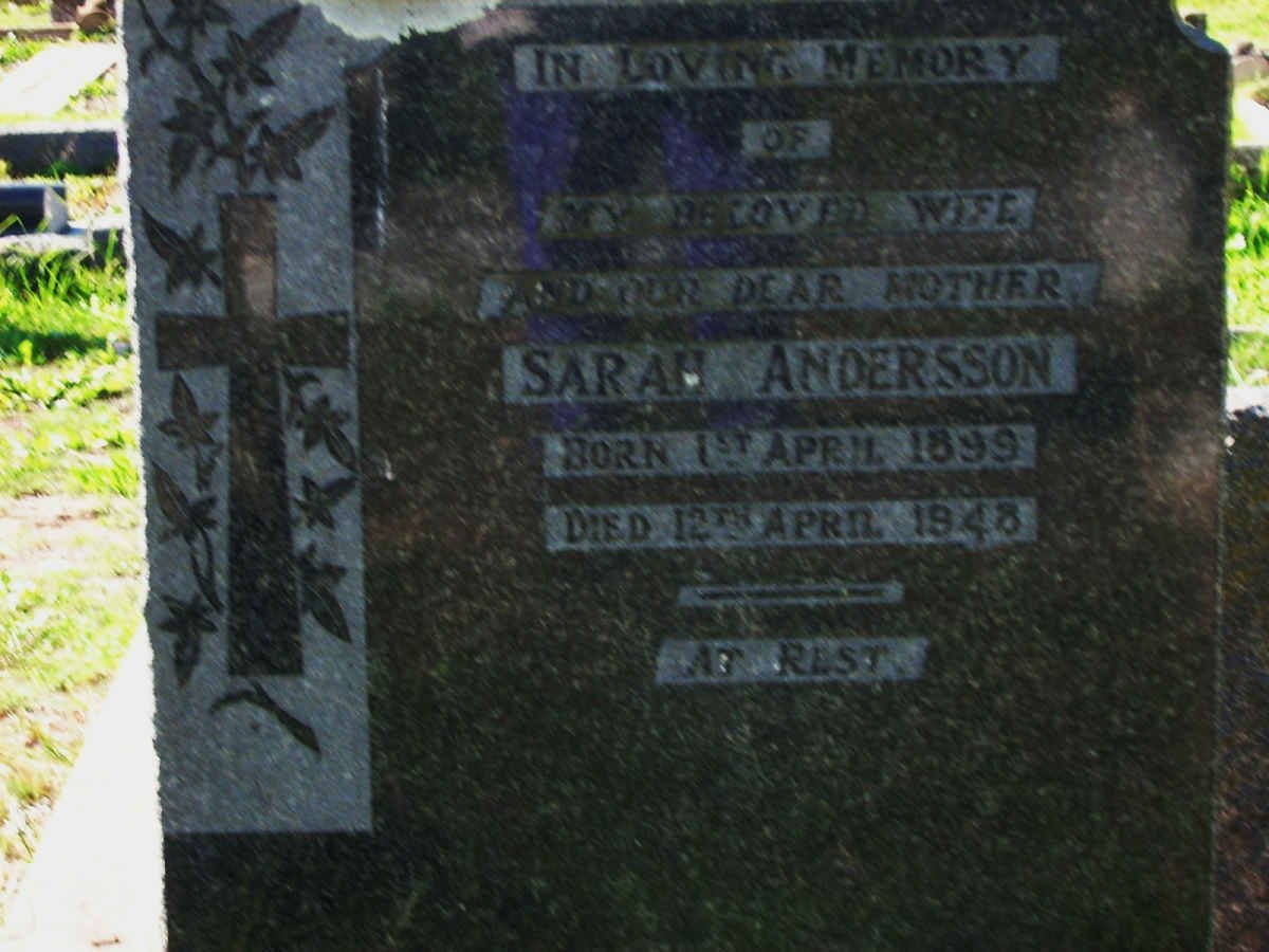 ANDERSSON Sarah 1899-1948