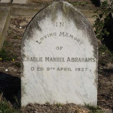 ABRAHAMS Charlie Manuel -1927